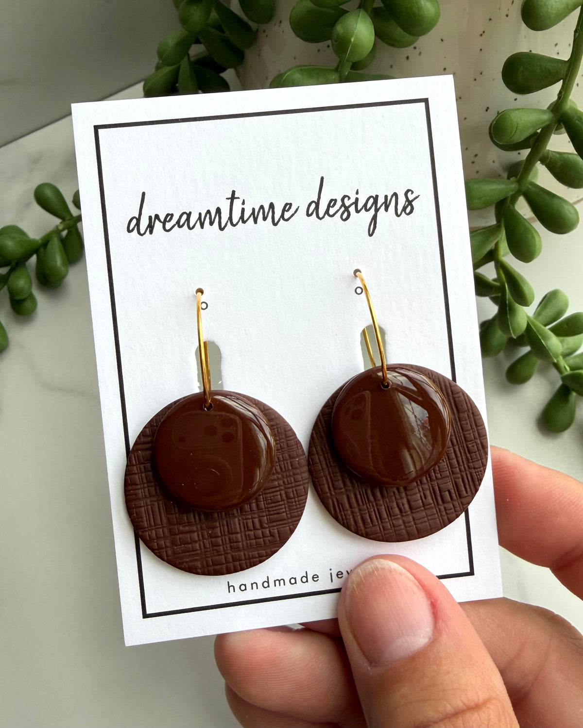 Layered Circle Hoops (chocolate)