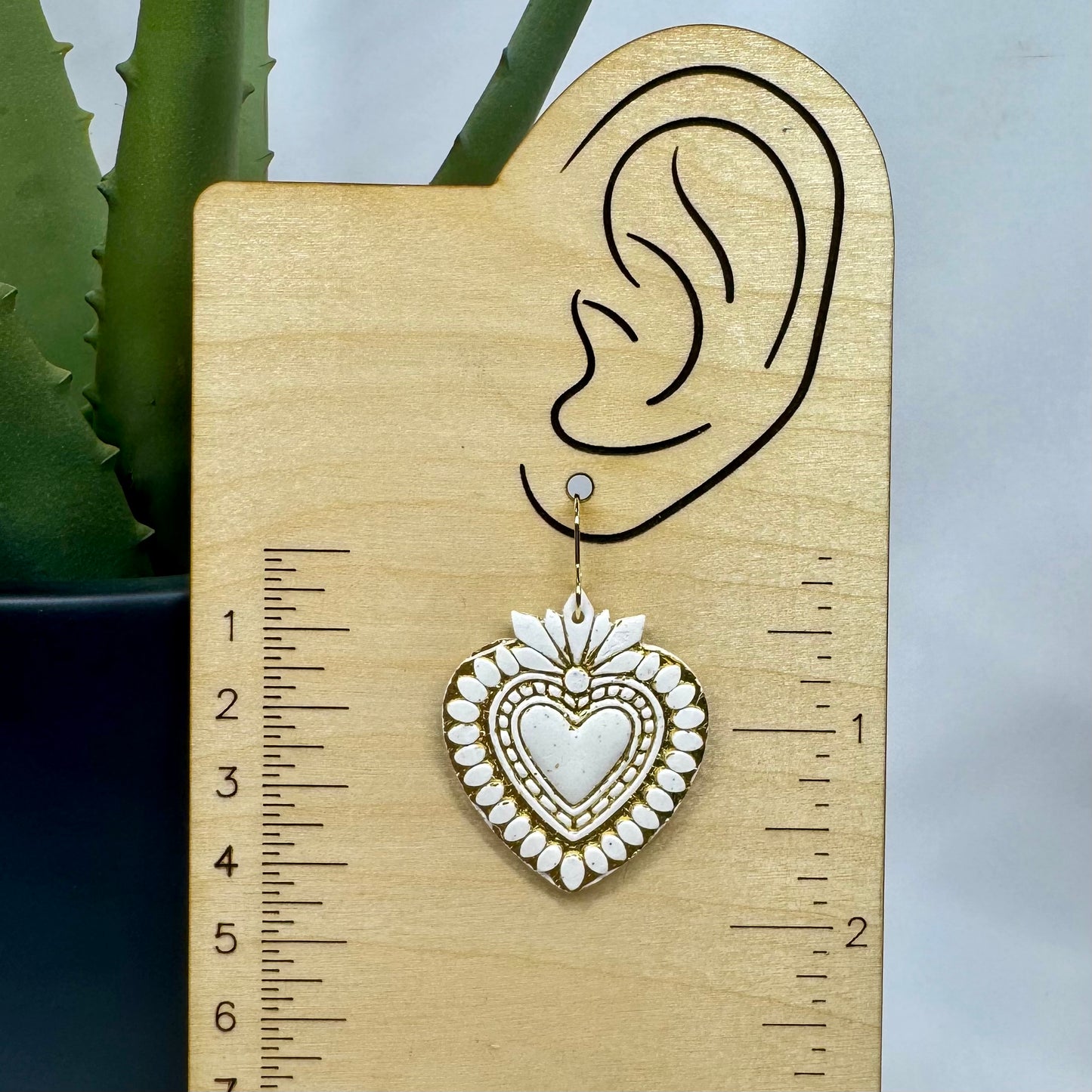 Sacred Heart Gold Leaf Fishhooks