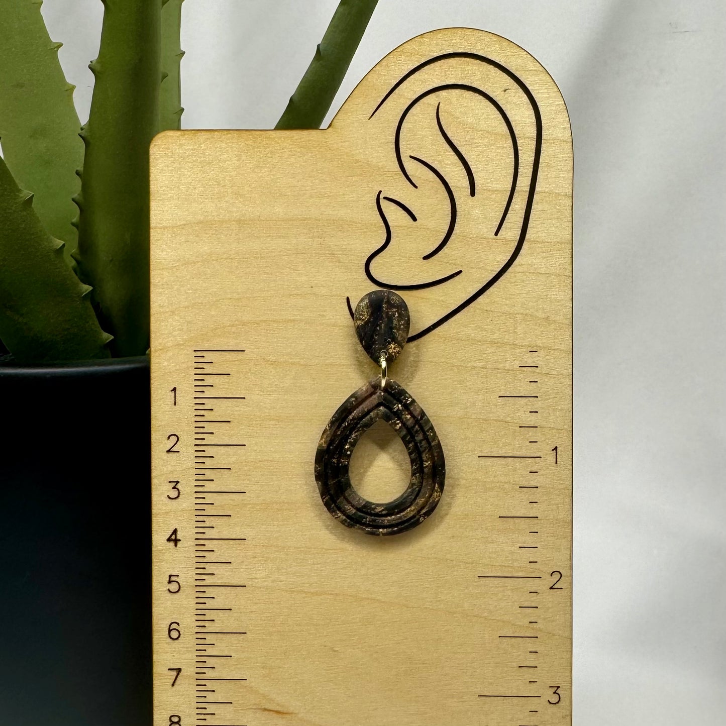 Tortoise Shell Teardrop Post