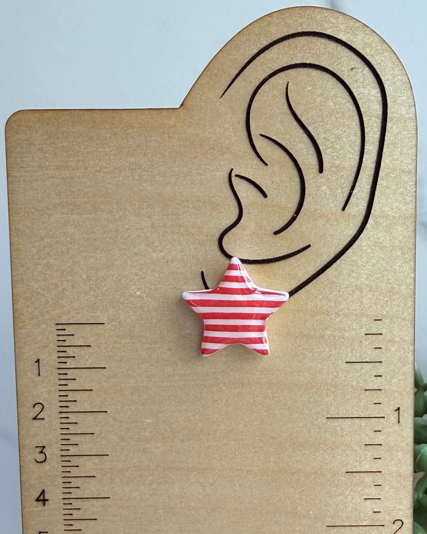 American Flag Star Post Earrings