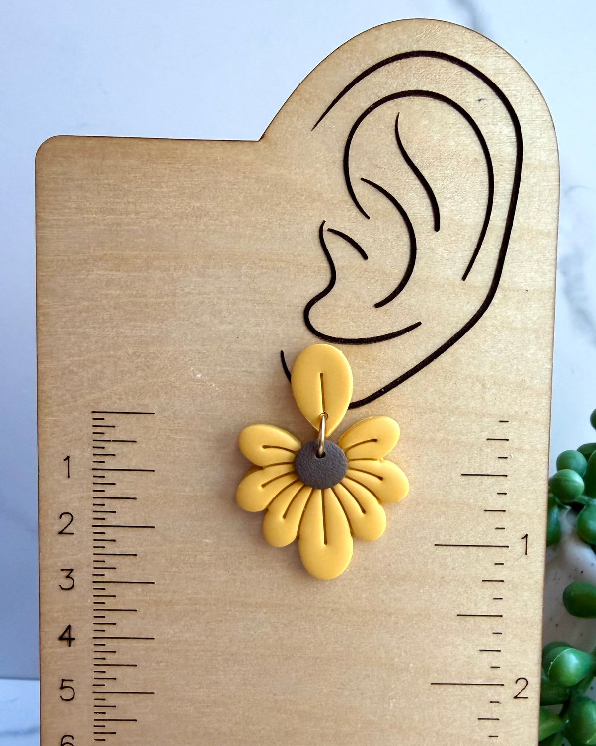 Sunflower Petal Drop Earrings
