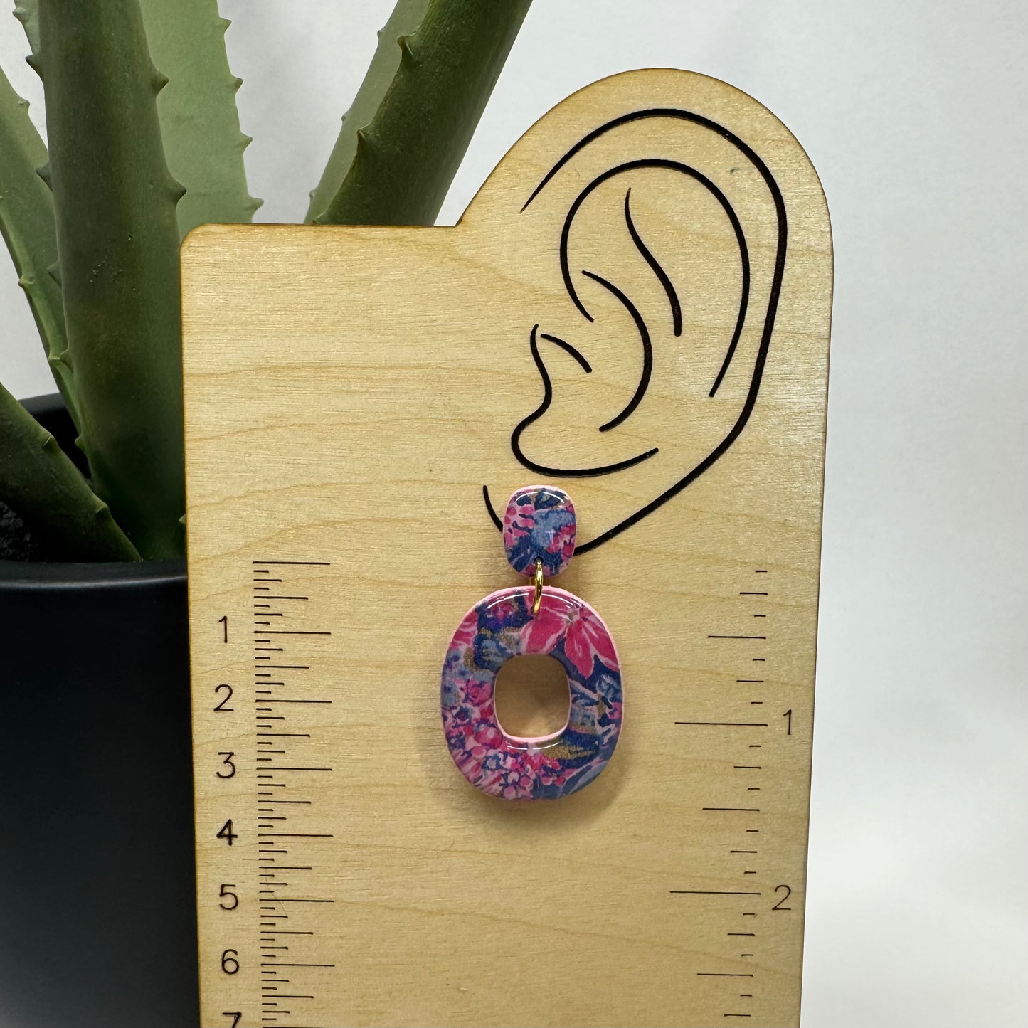 Garden Party Floral Oval Post Earrings