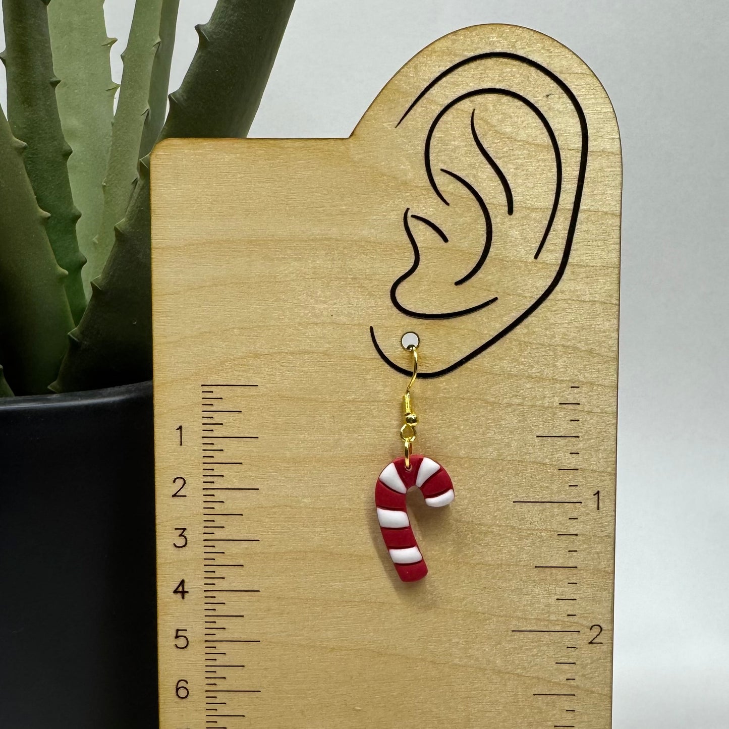 Candy Cane Fishhook Earrings