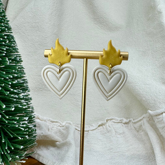 Sacred Heart Post Earrings