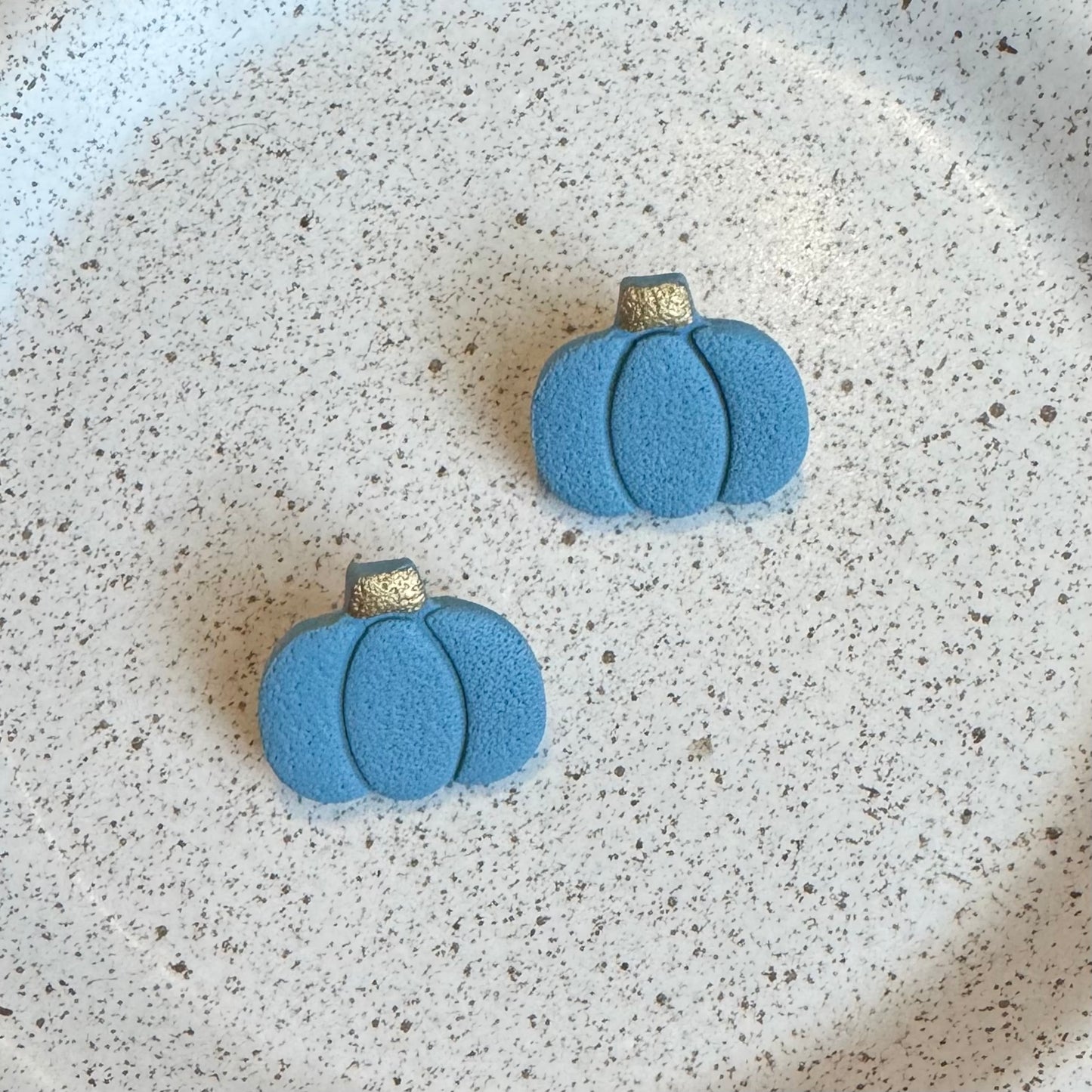 Pumpkin Post Earrings (Blue)