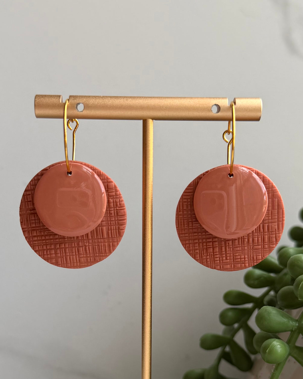Layered Circle Hoops (terra cotta)