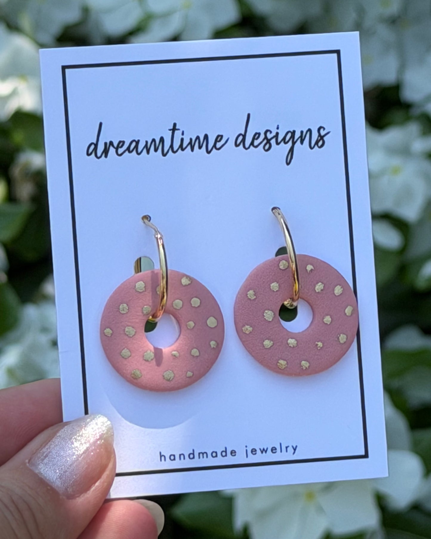 Modern Minimalist Open Circle Hoop Earrings (rose)