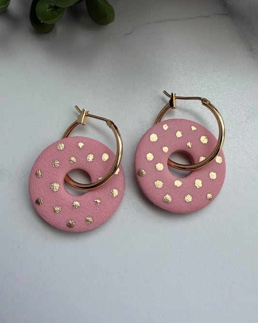 Modern Minimalist Open Circle Hoop Earrings (rose)
