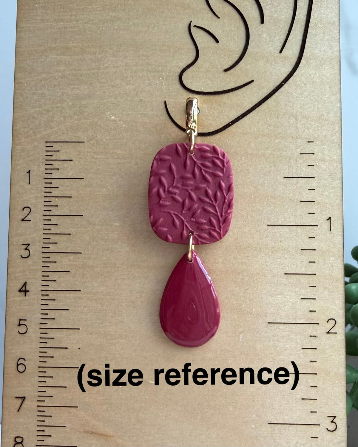 Textured Drop Earrings (chocolate)