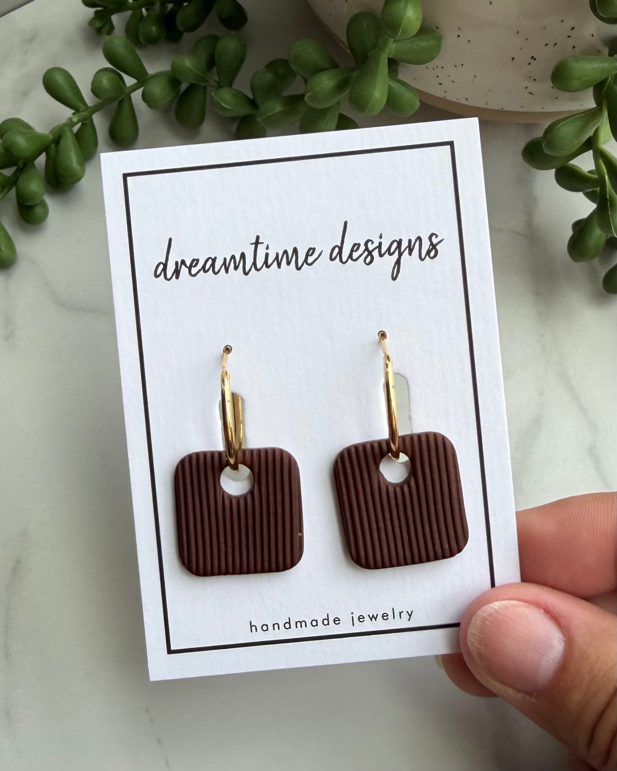 Harvest Charm Hoops (chocolate)