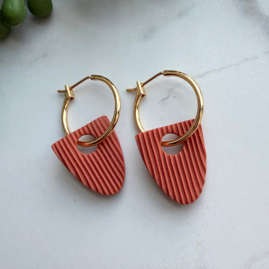 Harvest Charm Hoops (terra cotta)