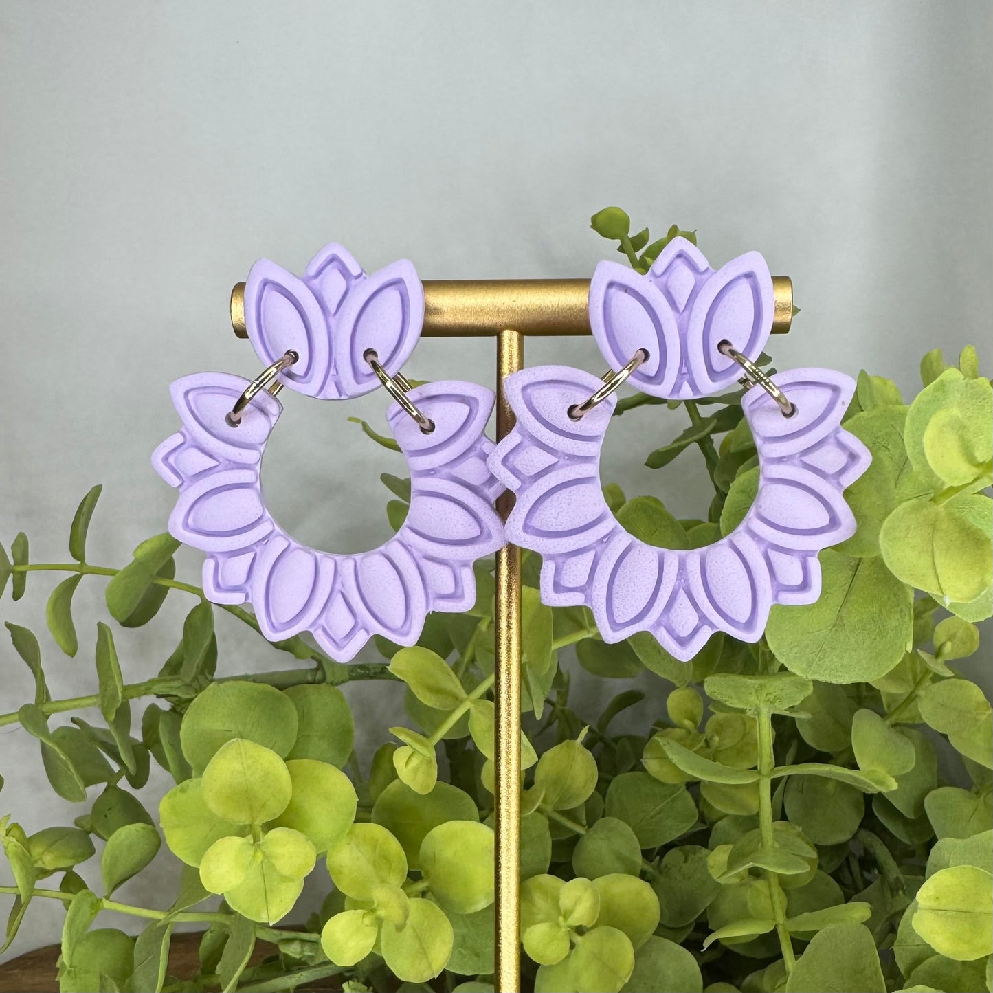 Lavender Bloom Dangle Post Earrings