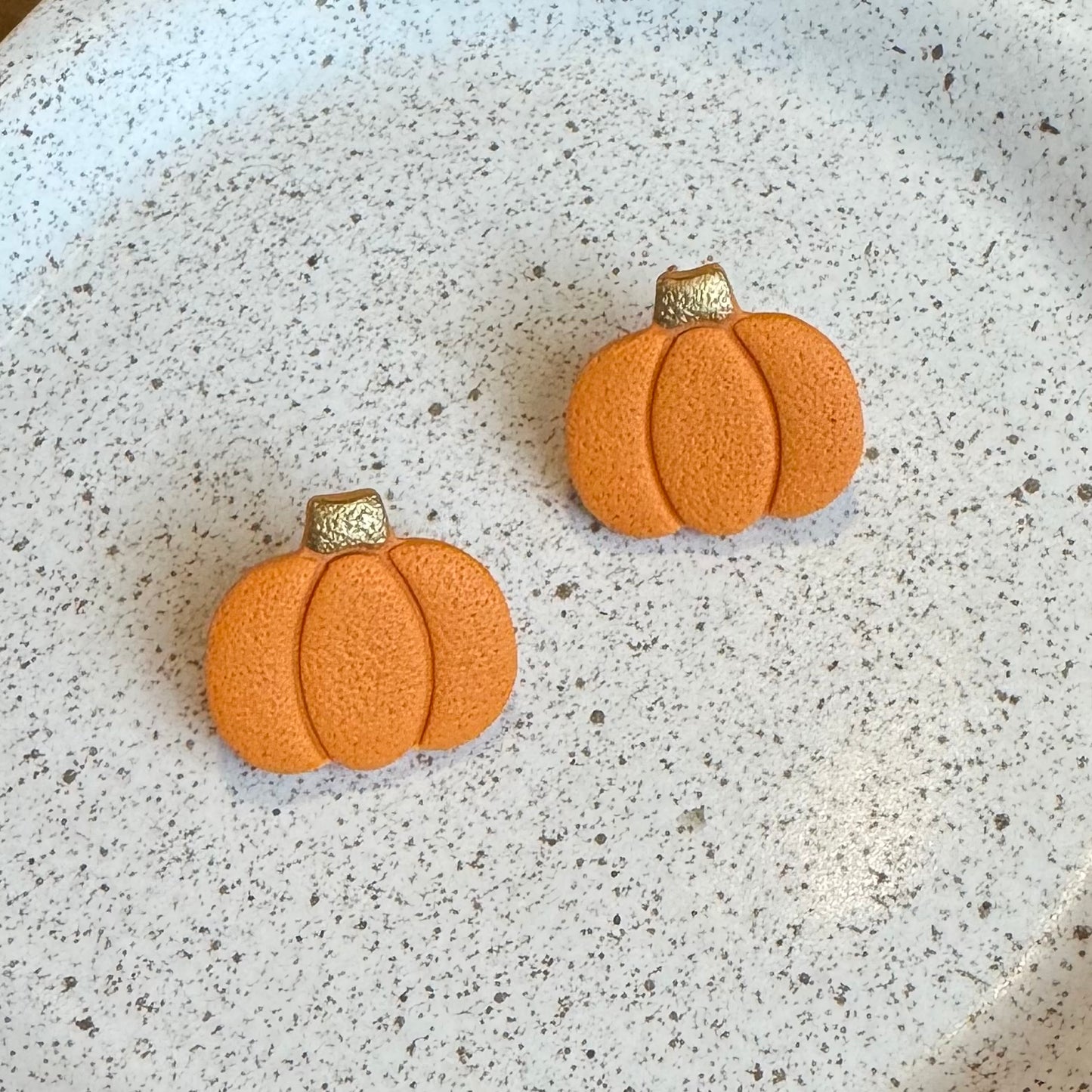 Pumpkin Post Earrings (Orange)