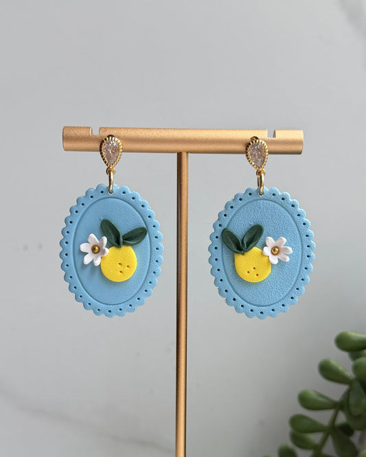 Lemon Floral Earrings