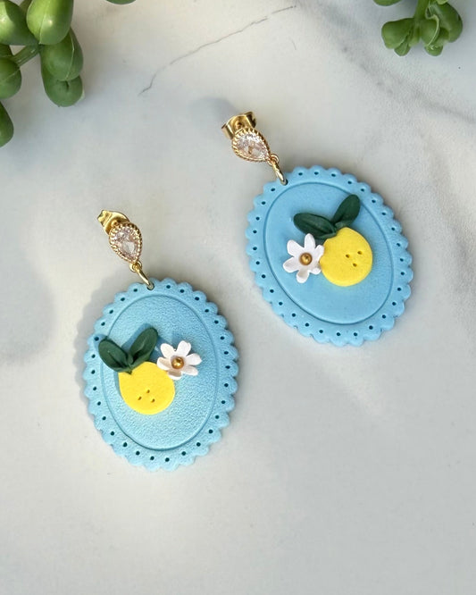 Lemon Floral Earrings