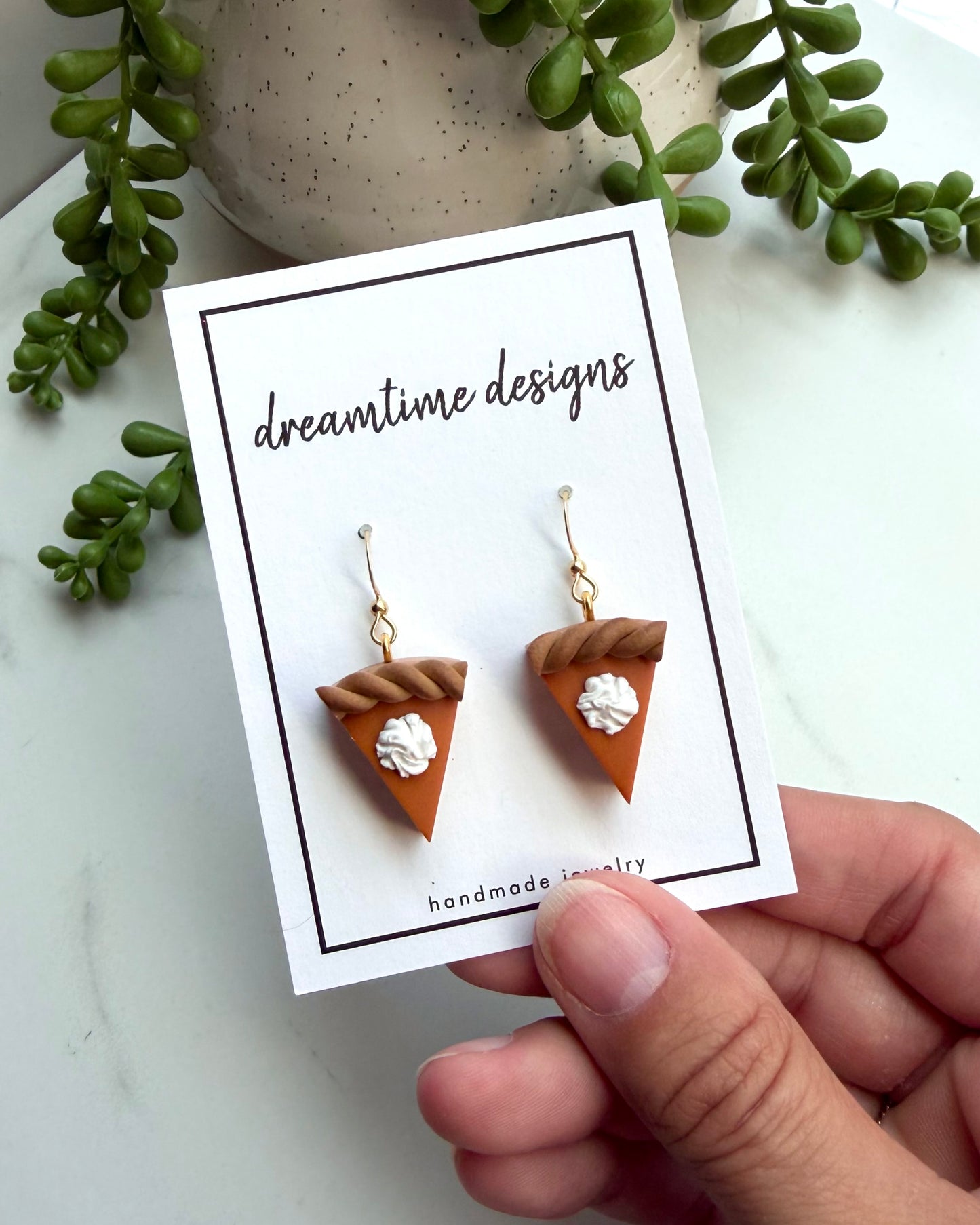 Pumpkin Pie Fishhook Earrings