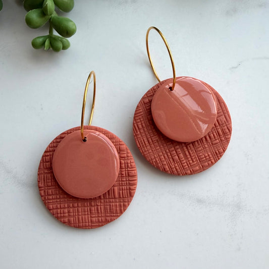 Layered Circle Hoops (terra cotta)