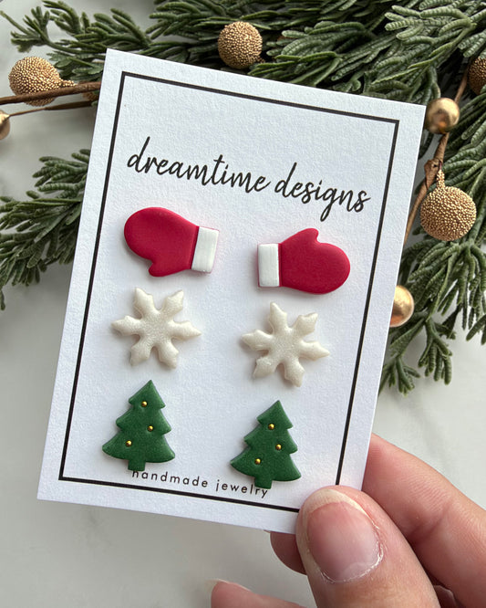 Holiday Stud Earring Trio