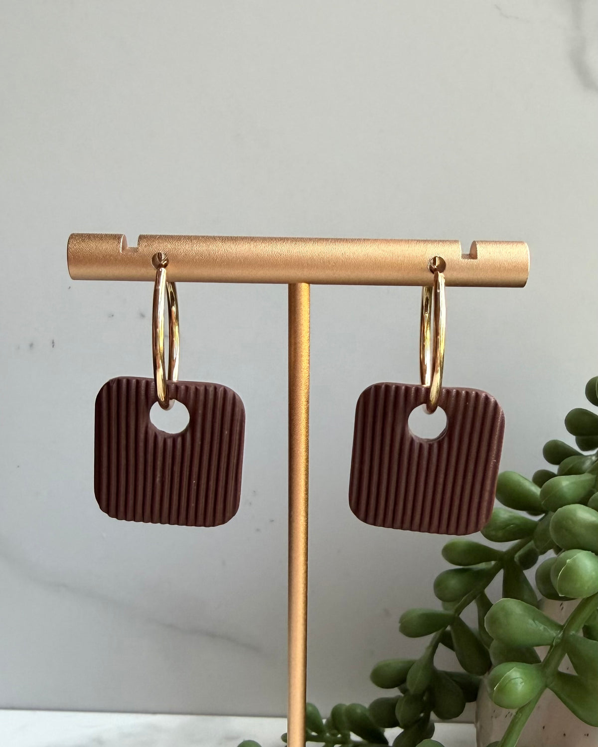 Harvest Charm Hoops (chocolate)