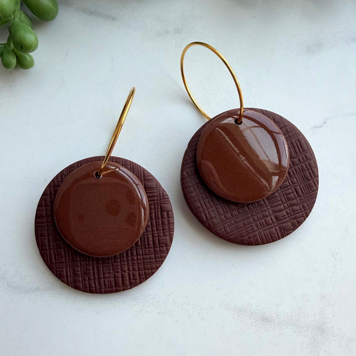 Layered Circle Hoops (chocolate)