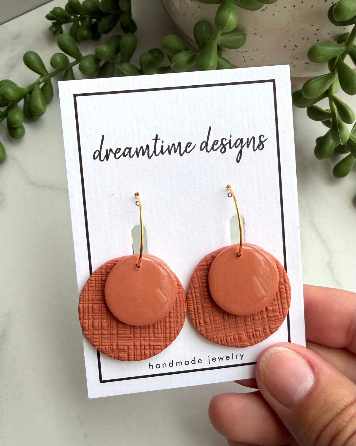 Layered Circle Hoops (terra cotta)
