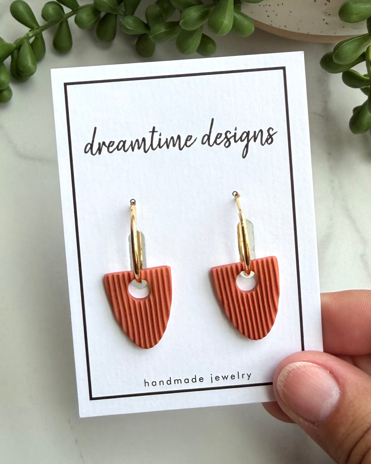 Harvest Charm Hoops (terra cotta)