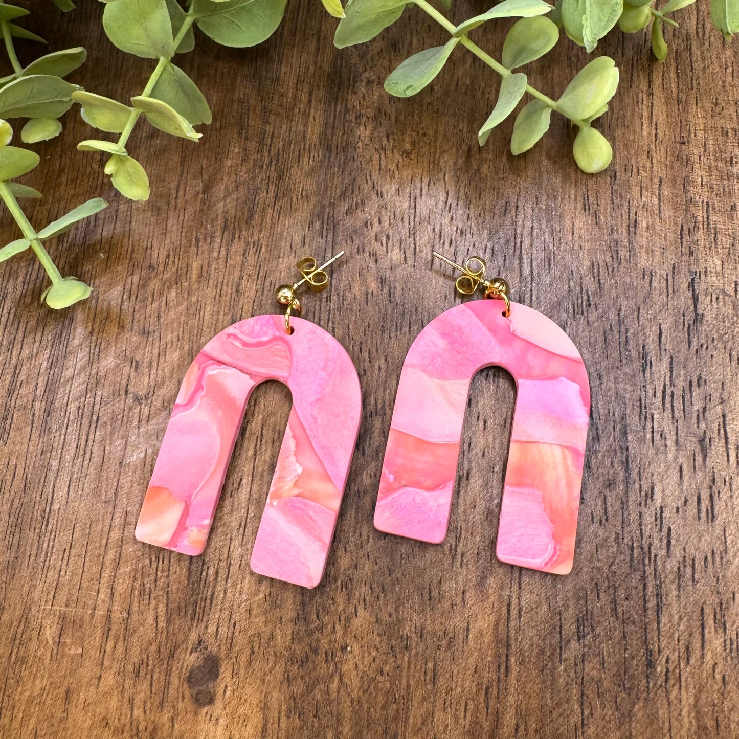 Sunset Arch Dangle Post Earrings