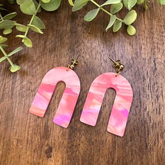 Sunset Arch Post Dangle Earrings