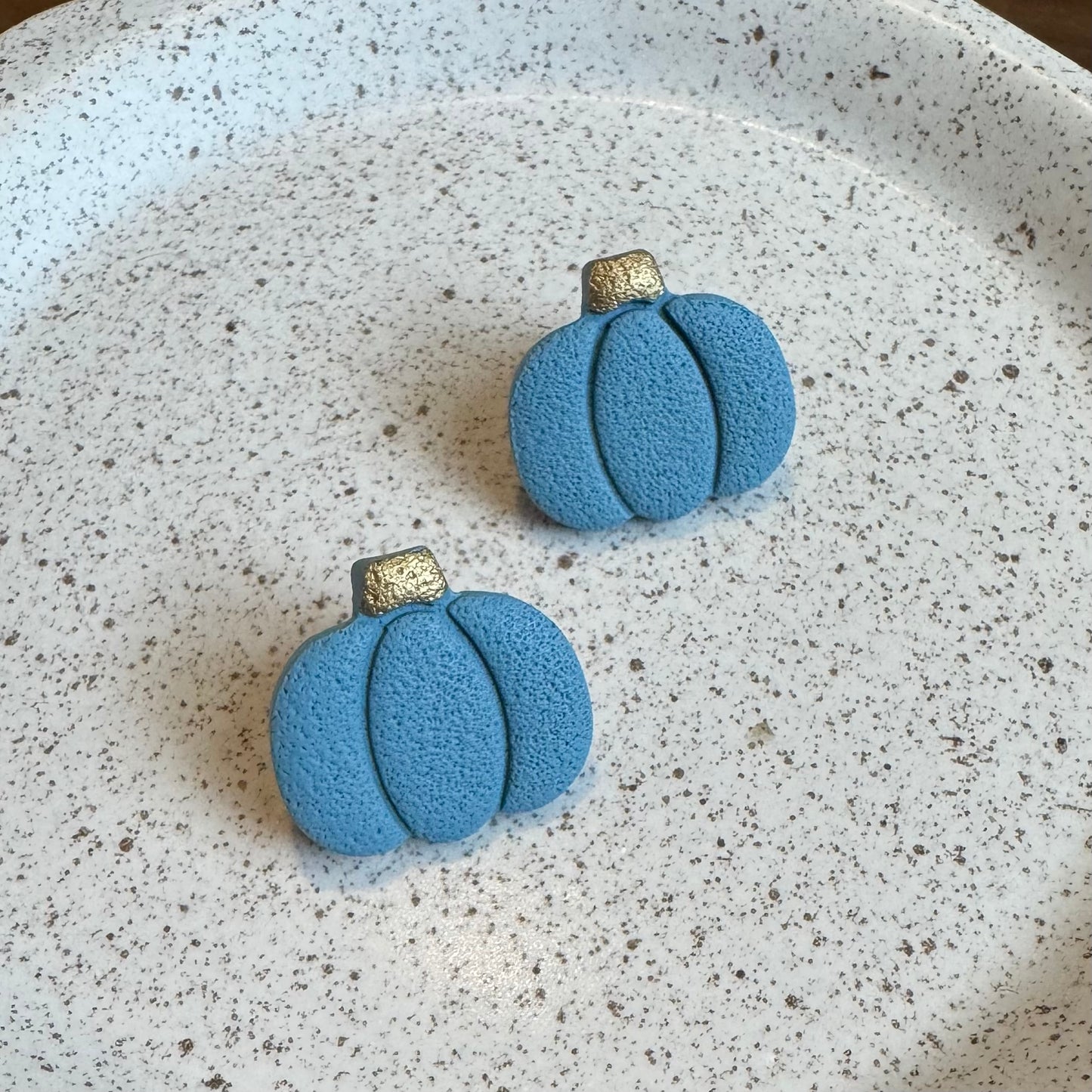 Pumpkin Post Earrings (Blue)