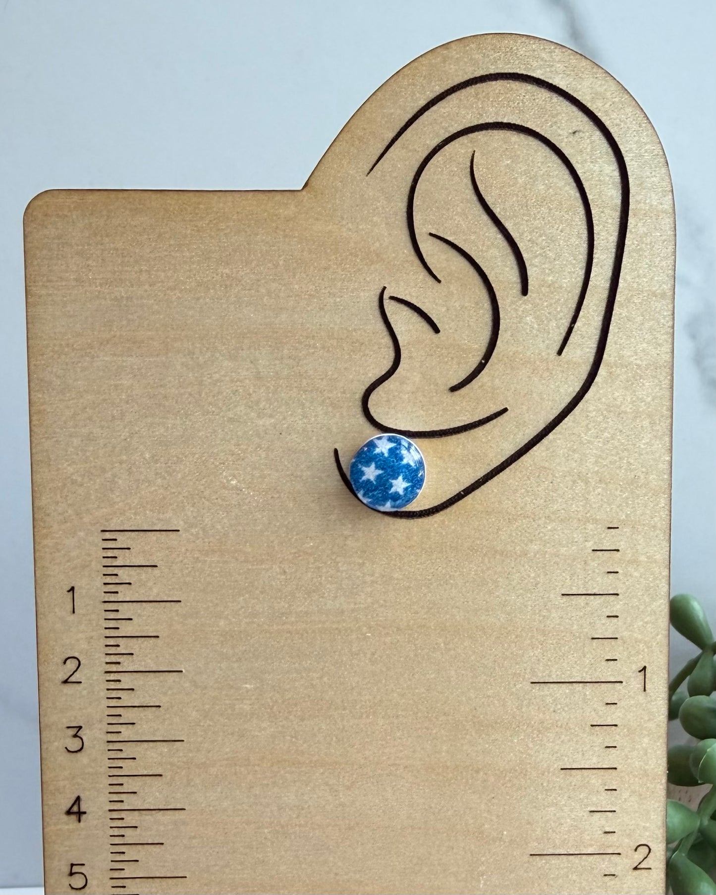 American Flag Post Earrings