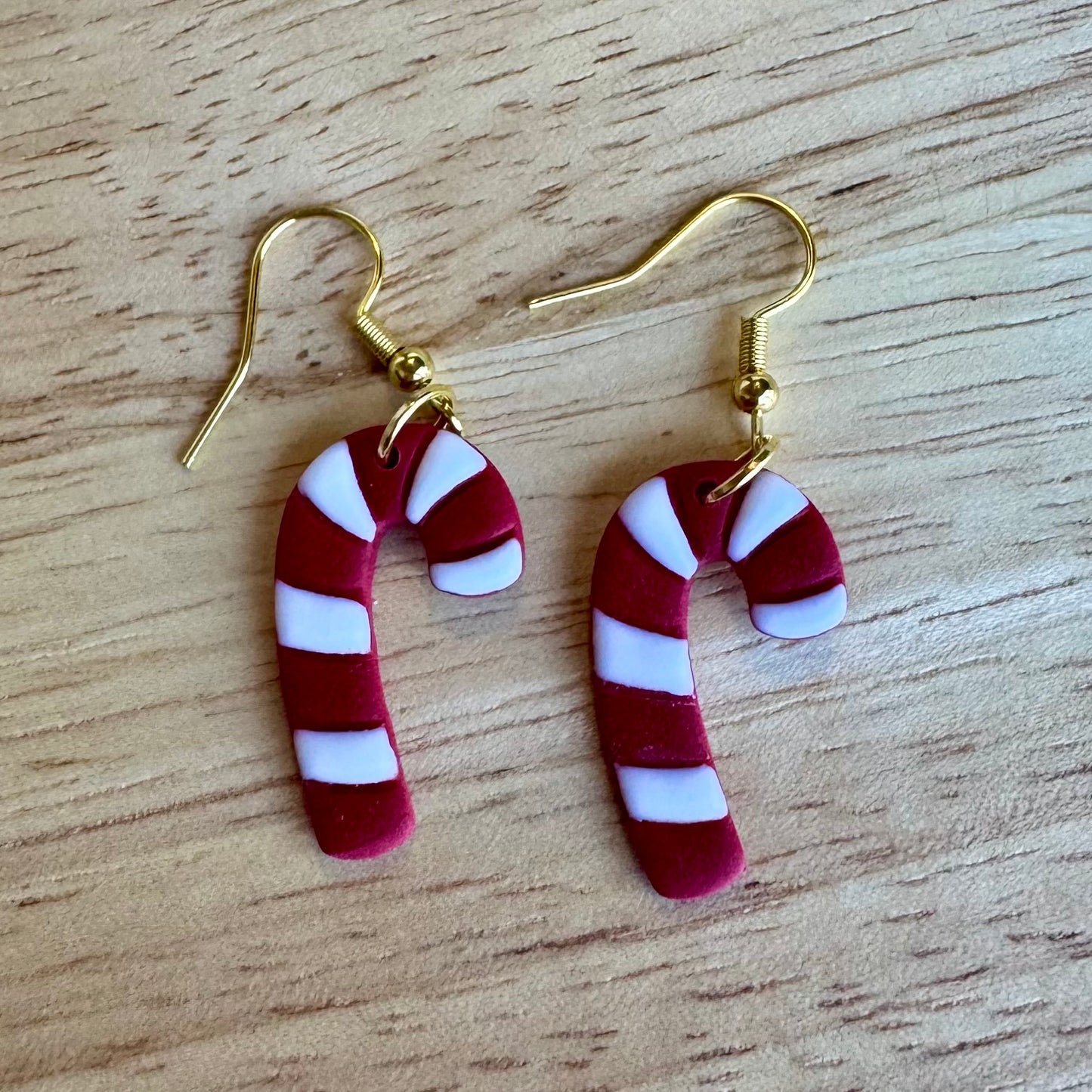 Candy Cane Fishhook Earrings