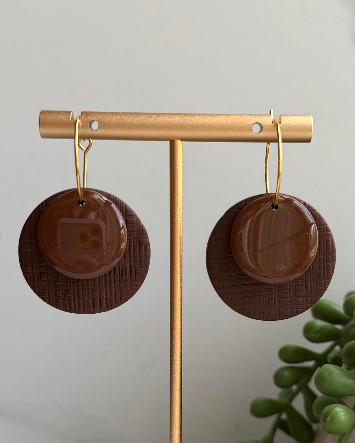 Layered Circle Hoops (chocolate)