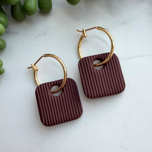Harvest Charm Hoops (chocolate)