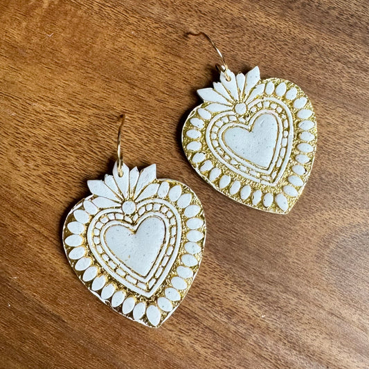 Sacred Heart Gold Leaf Fishhooks