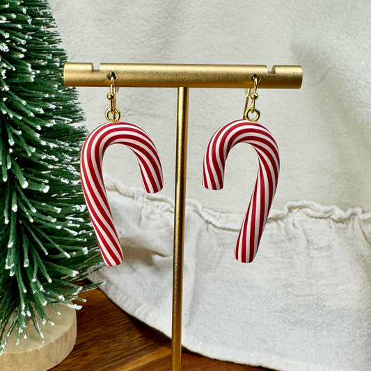 Candy Cane Fishhook Earrings