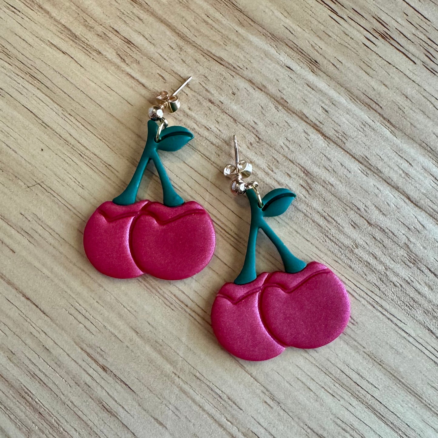 Cherry Dangle Post Earrings