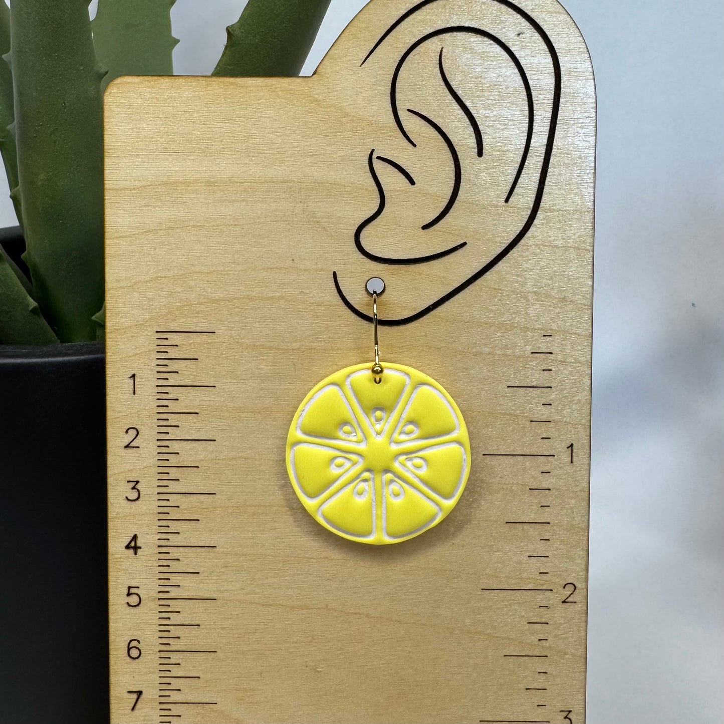 Lemon Slice Fishhook Earrings