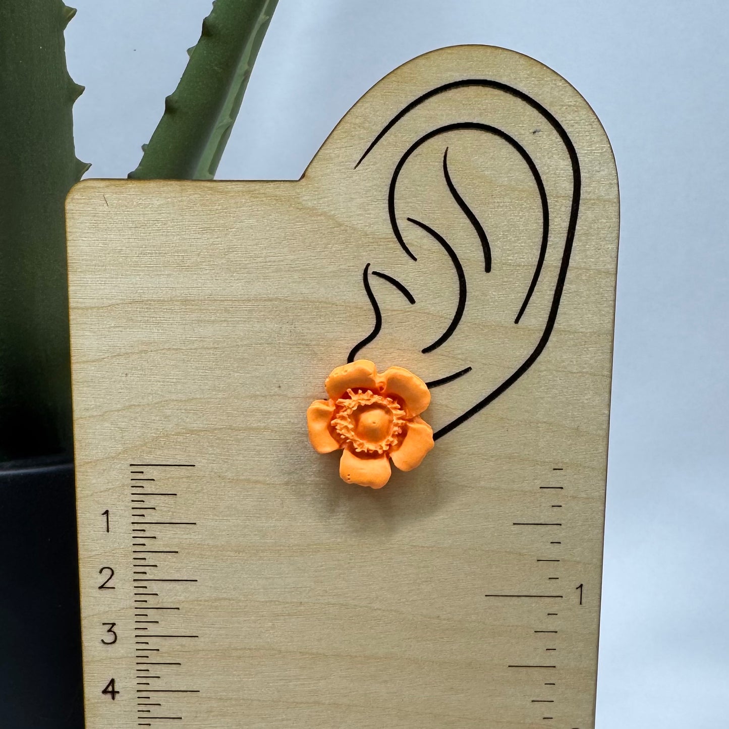 Wild Rose Studs Orange