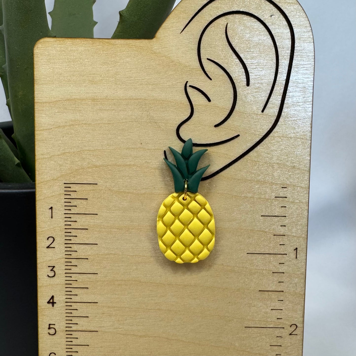 Pineapple Dangle Post Earrings