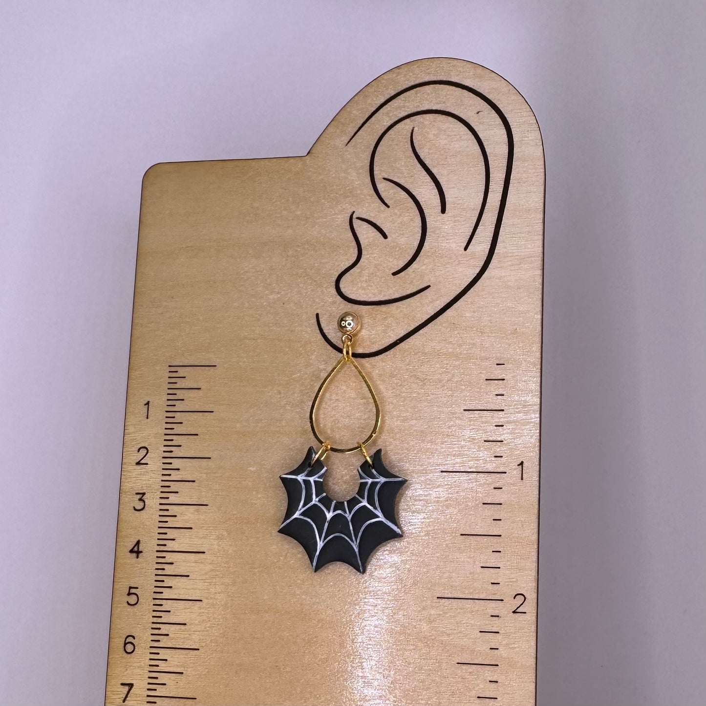 Spider Web Post Dangle Earrings