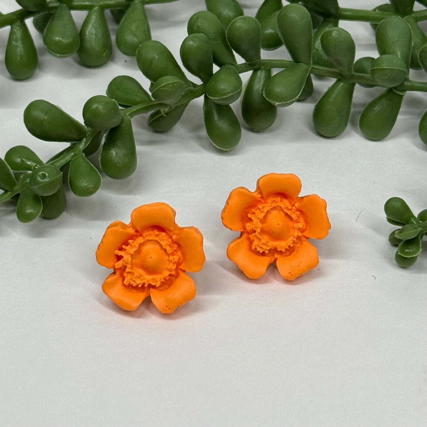 Wild Rose Studs Orange