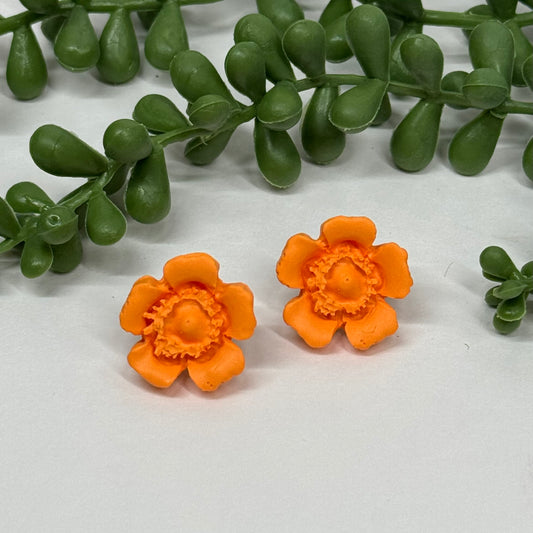 Wild Rose Studs Orange