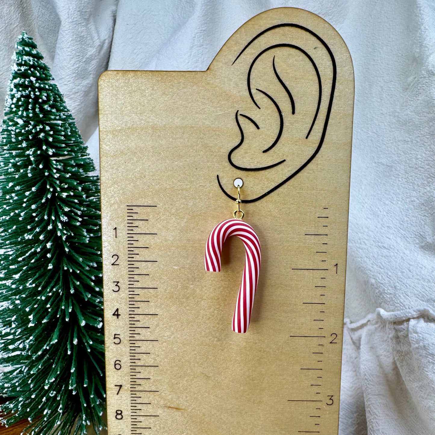 Candy Cane Fishhook Earrings