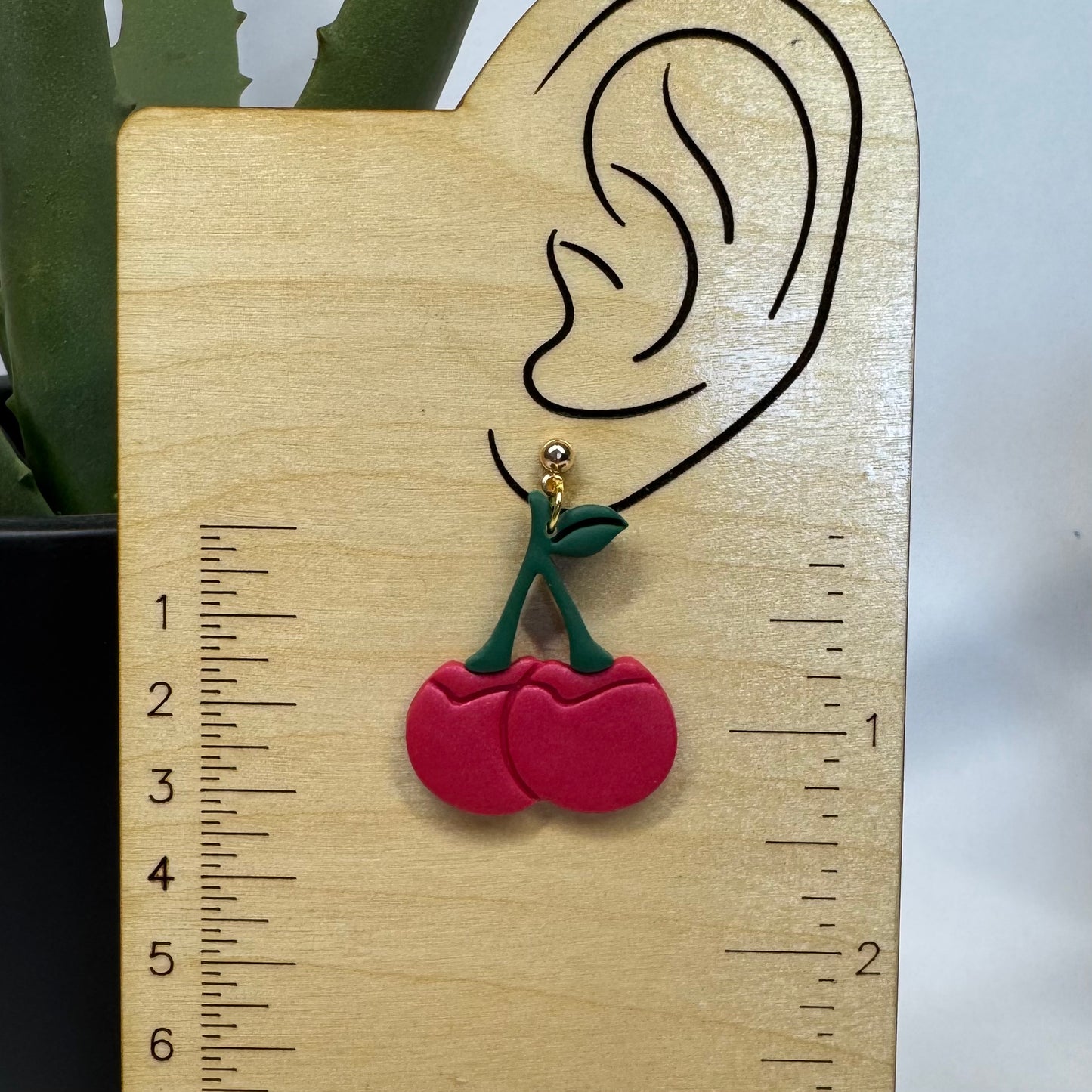 Cherry Dangle Post Earrings