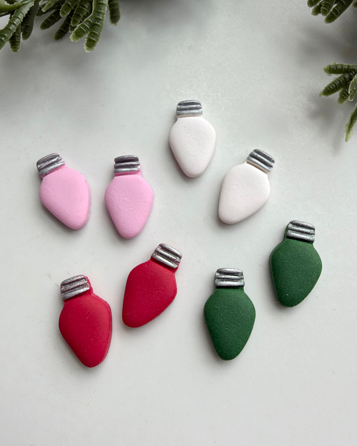 Mini Christmas Bulb Stud Earrings (green)
