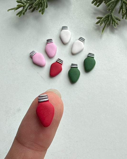 Mini Christmas Bulb Stud Earrings (red)